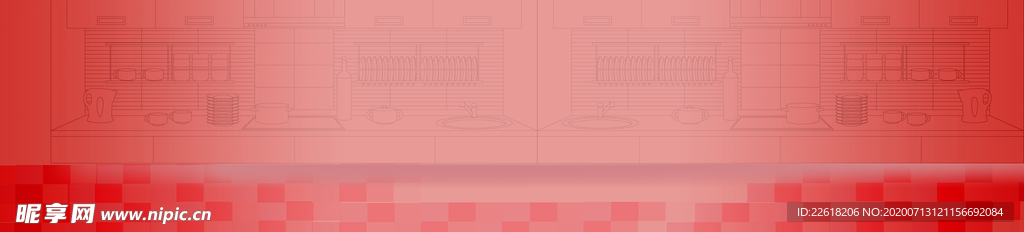 厨房用品电商背景