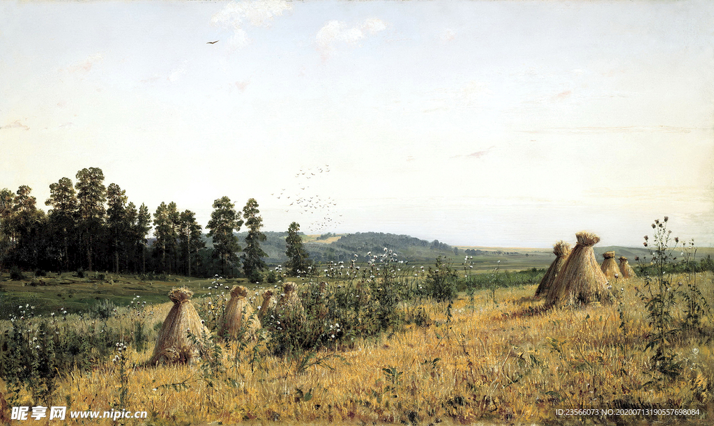 希施金树林风景油画