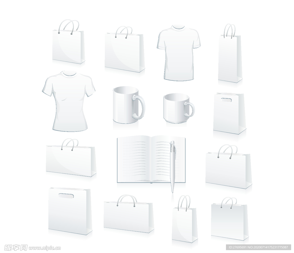 手提袋杯子衬衫