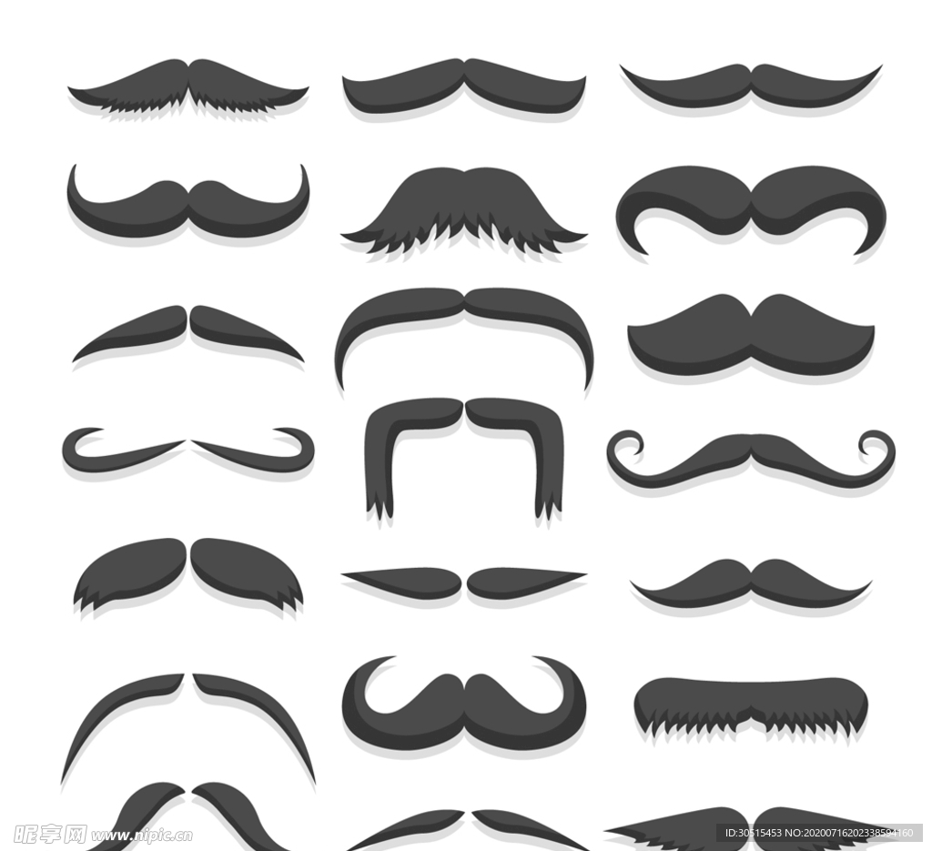 胡子矢量图