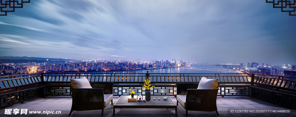 一线江景房露台合成图