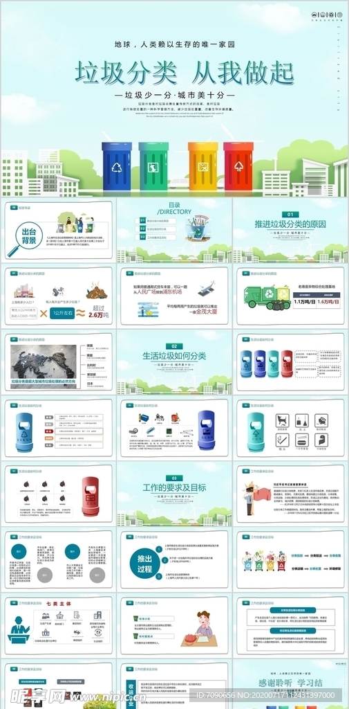 垃圾分类演讲PPT主题