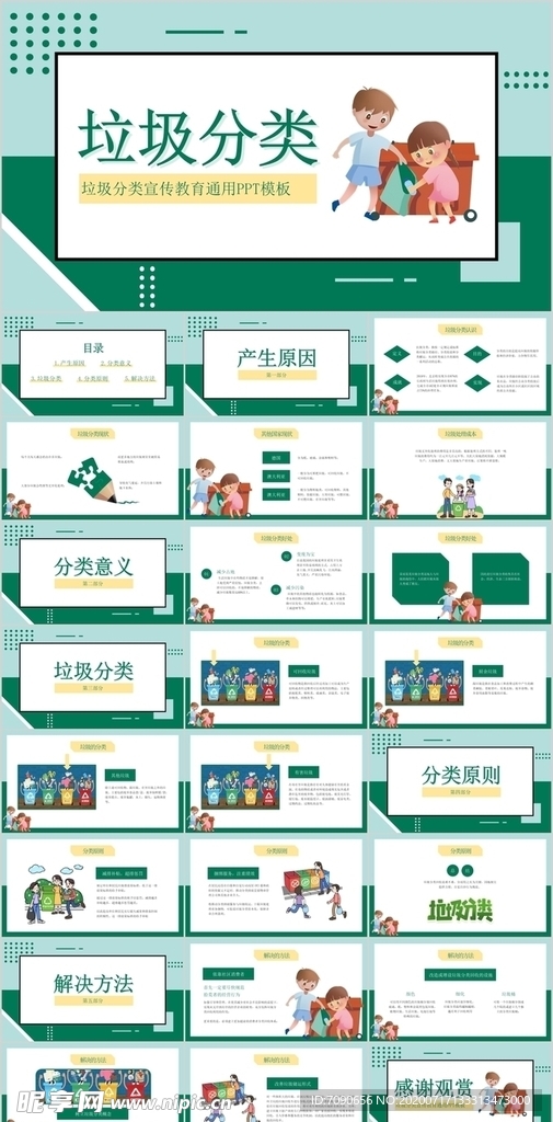 垃圾分类PPT主题