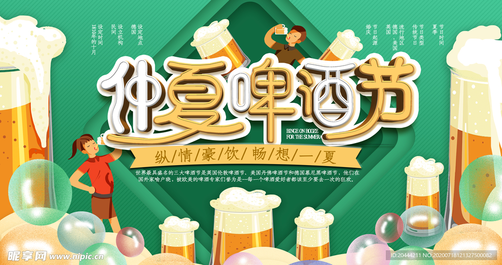 仲夏啤酒节展板