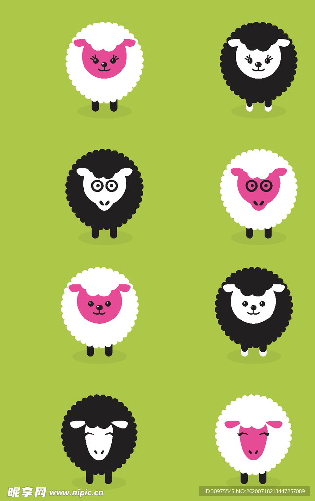 卡通小绵羊
