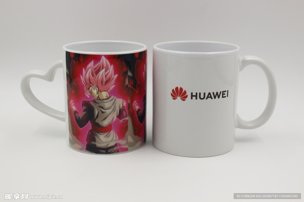 心形把手变色马克杯