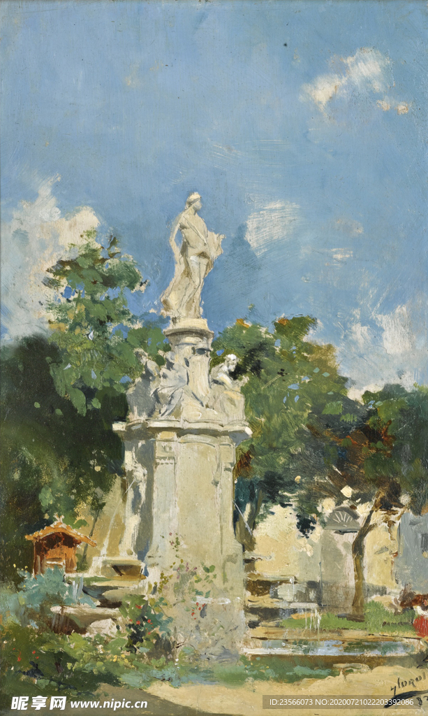 欧式田园风景油画