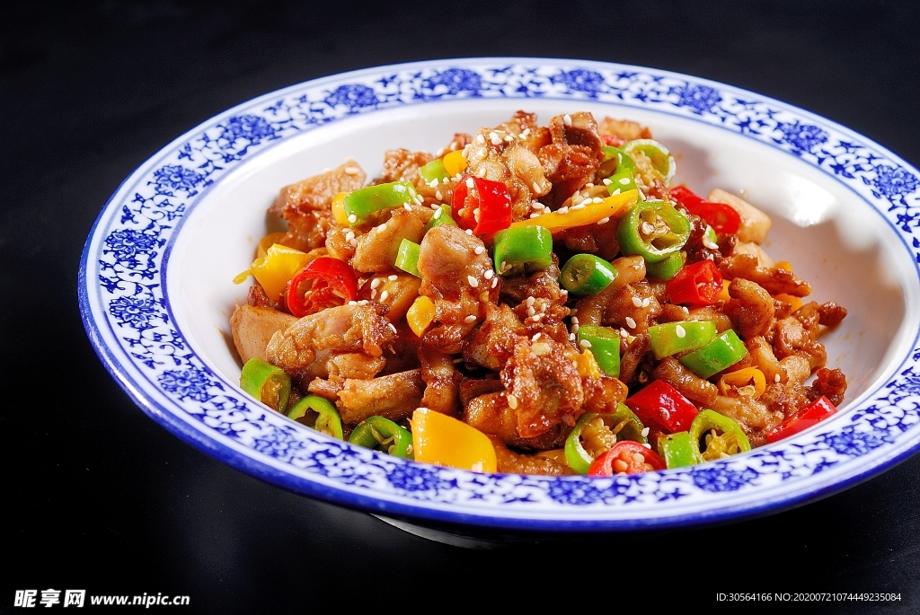 小炒肉美食食材食物背景素材