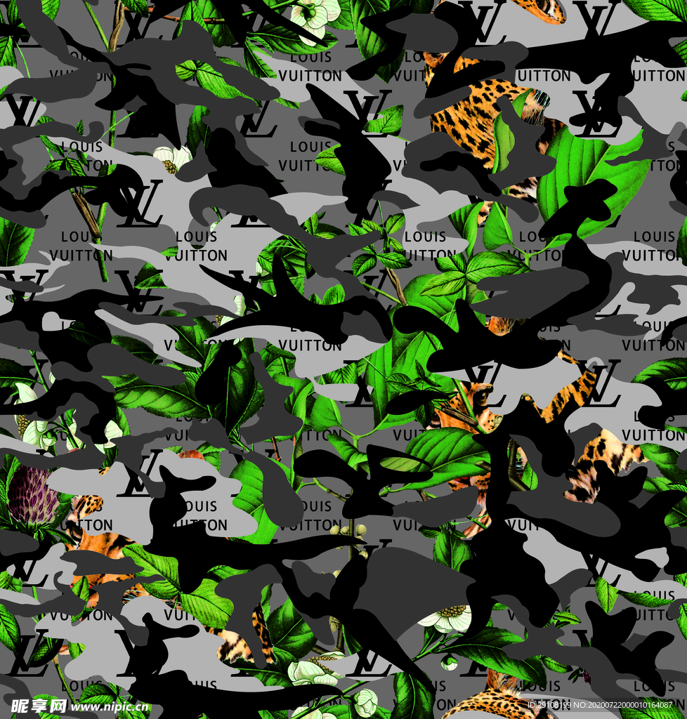 大牌花型 大牌男装 迷彩