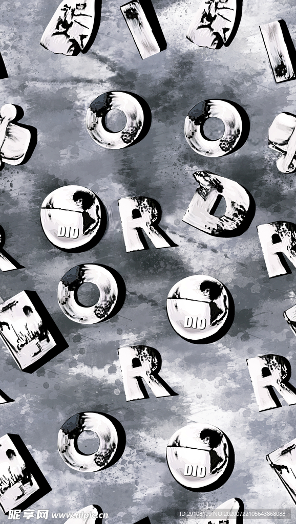 大牌底纹 大牌花型 字母