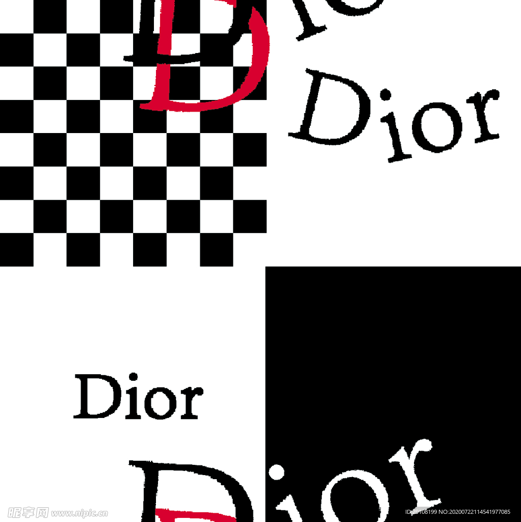 大牌花型 迪奥 格子