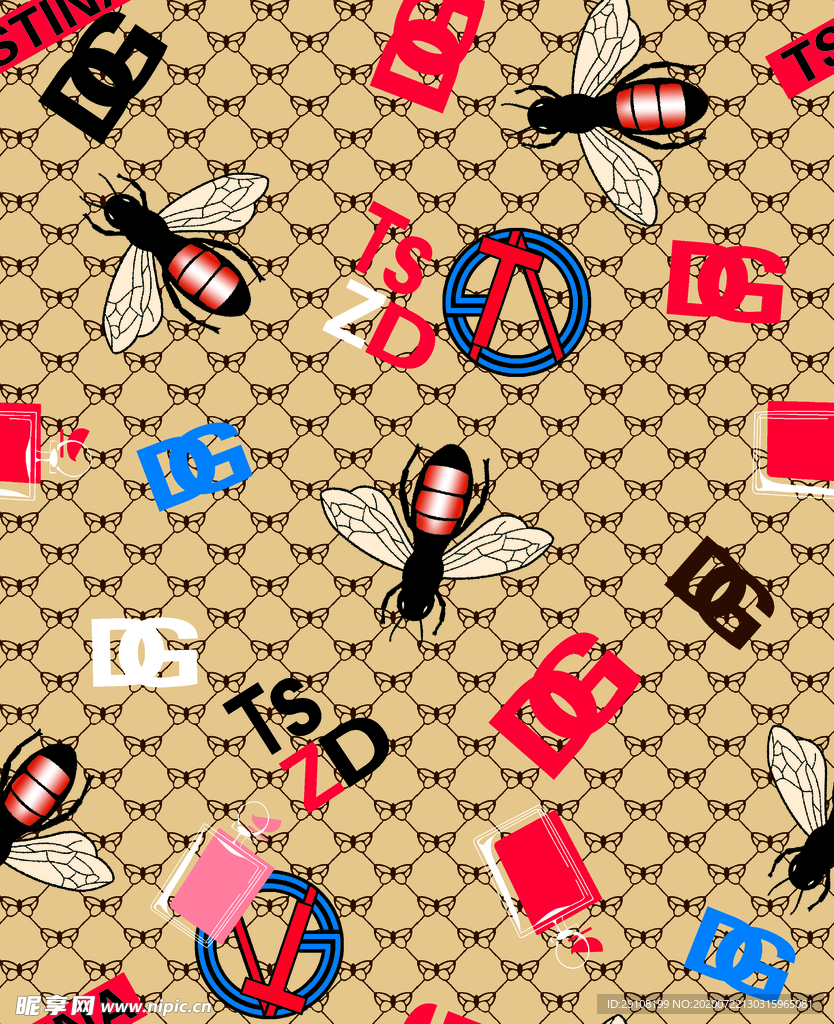 大牌花型 古驰 底纹