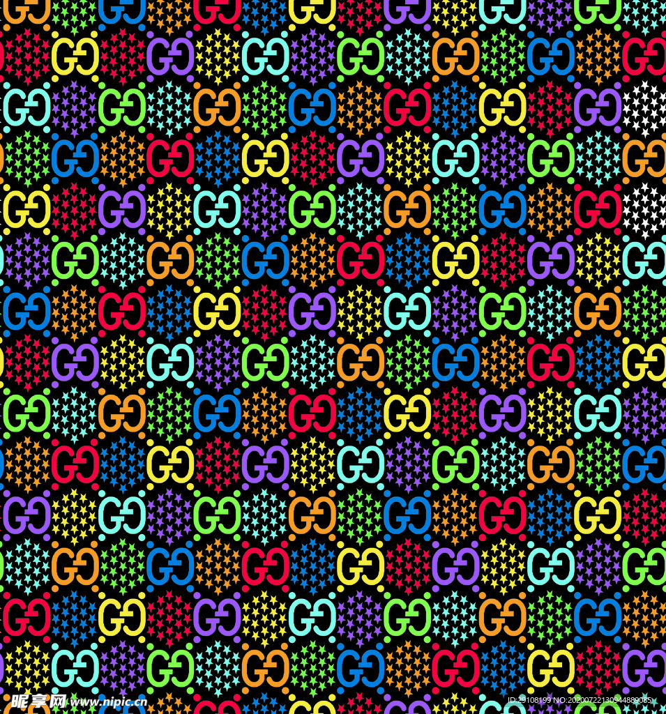 大牌花型 古驰 底纹