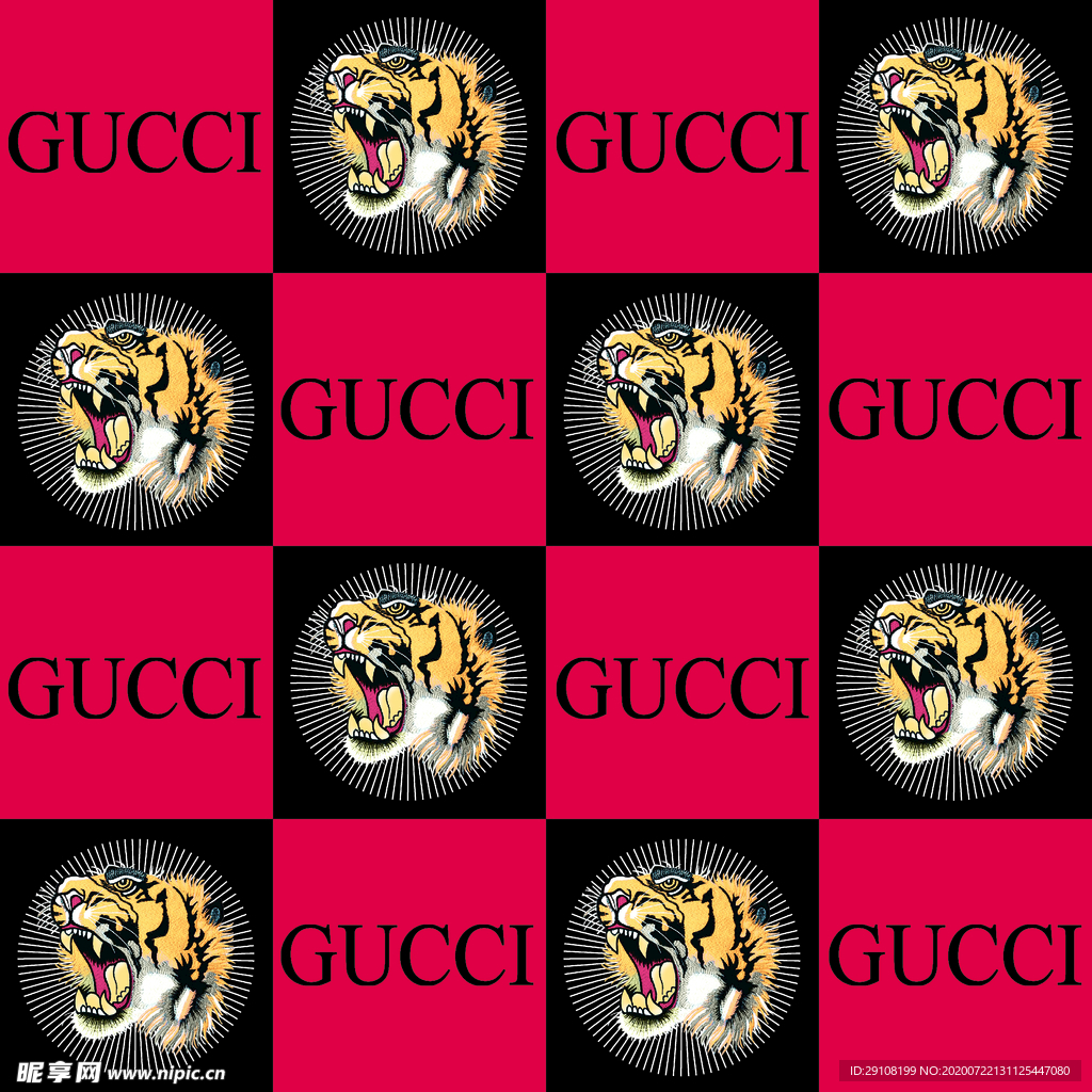 大牌花型 老虎 古驰