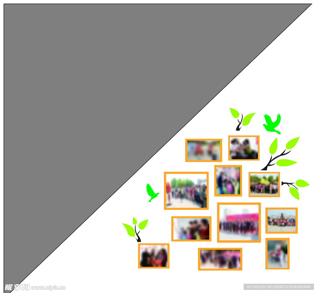 楼梯 风采照片墙展示