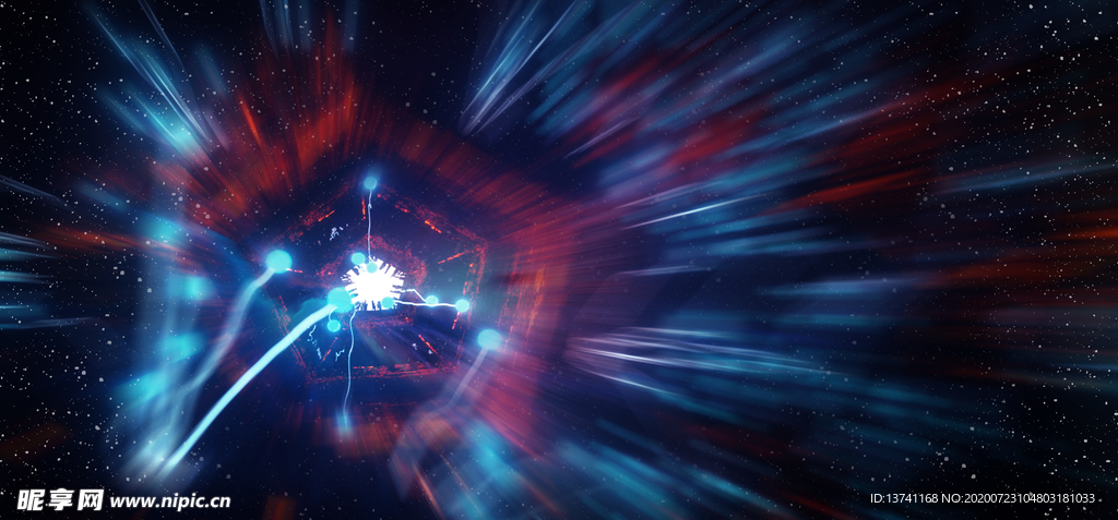 纹理质感发射冲击星空炫酷背景