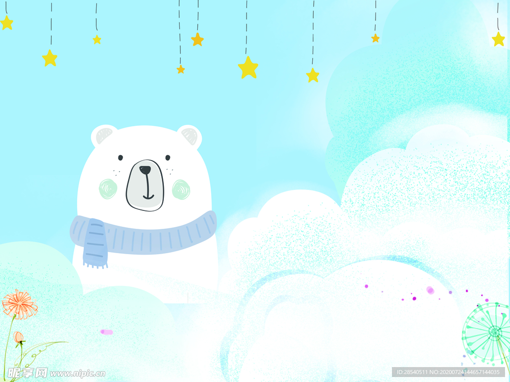 卡通儿童形象展板背景图片