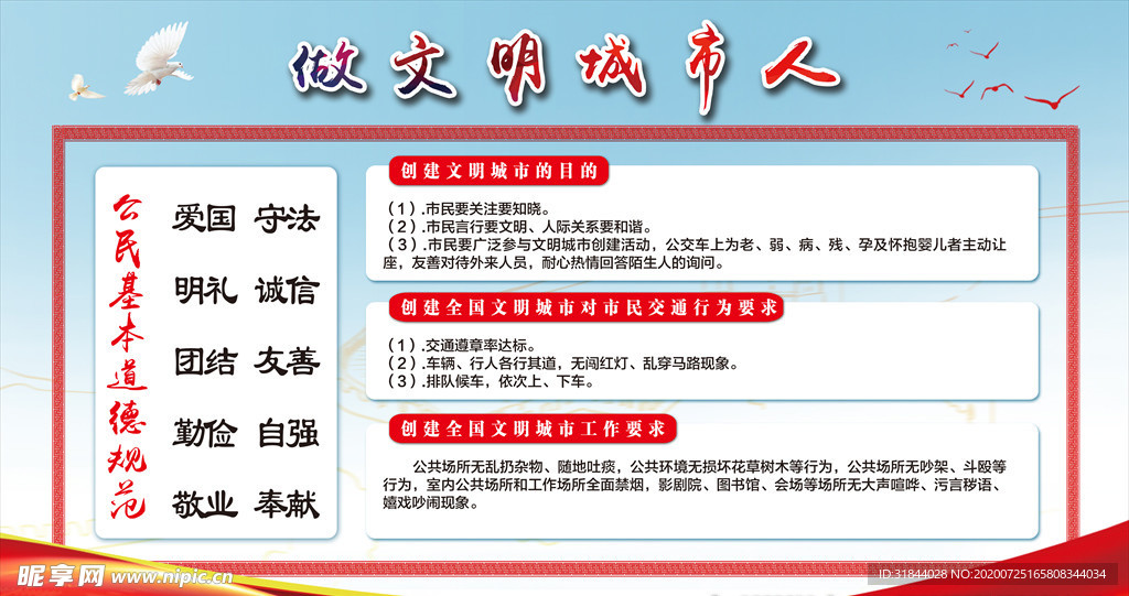 创文创卫宣传展板