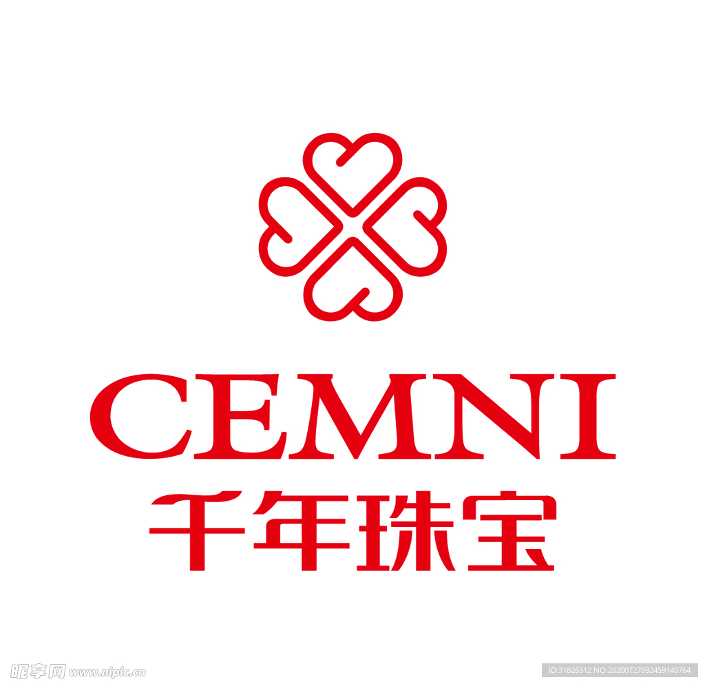 千年珠宝 矢量 高清logo