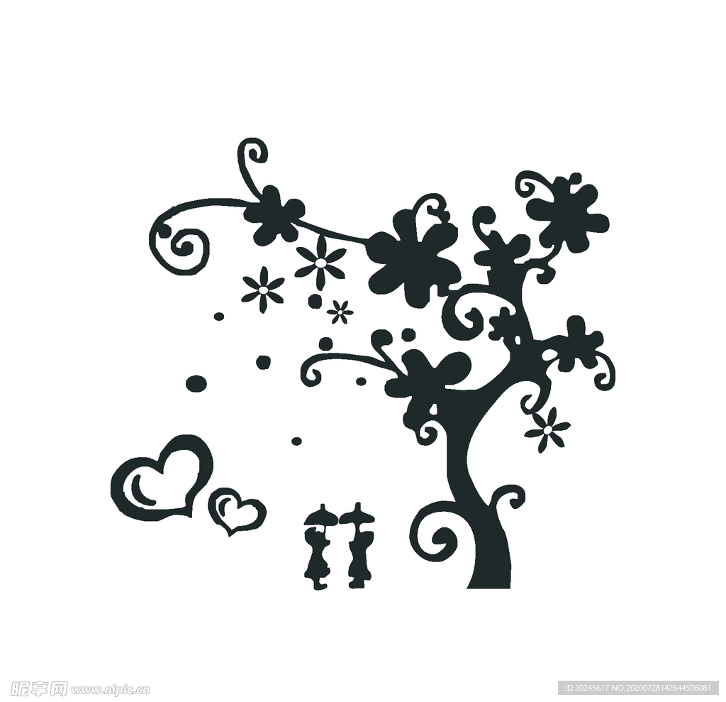 简约风手绘背景墙