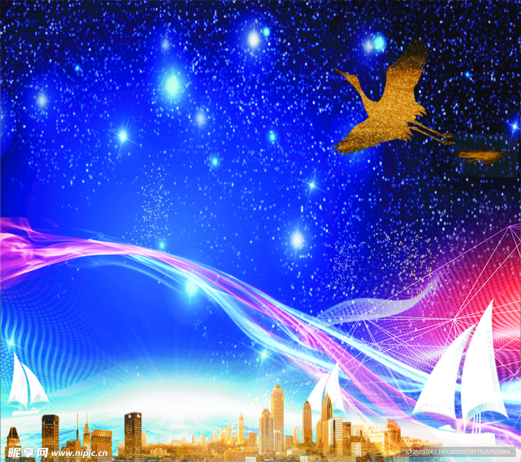 科技地产展板背景模板