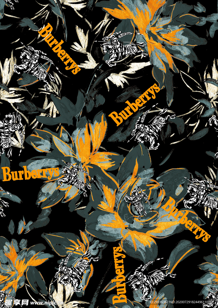 大牌 英文 数码印花 男装