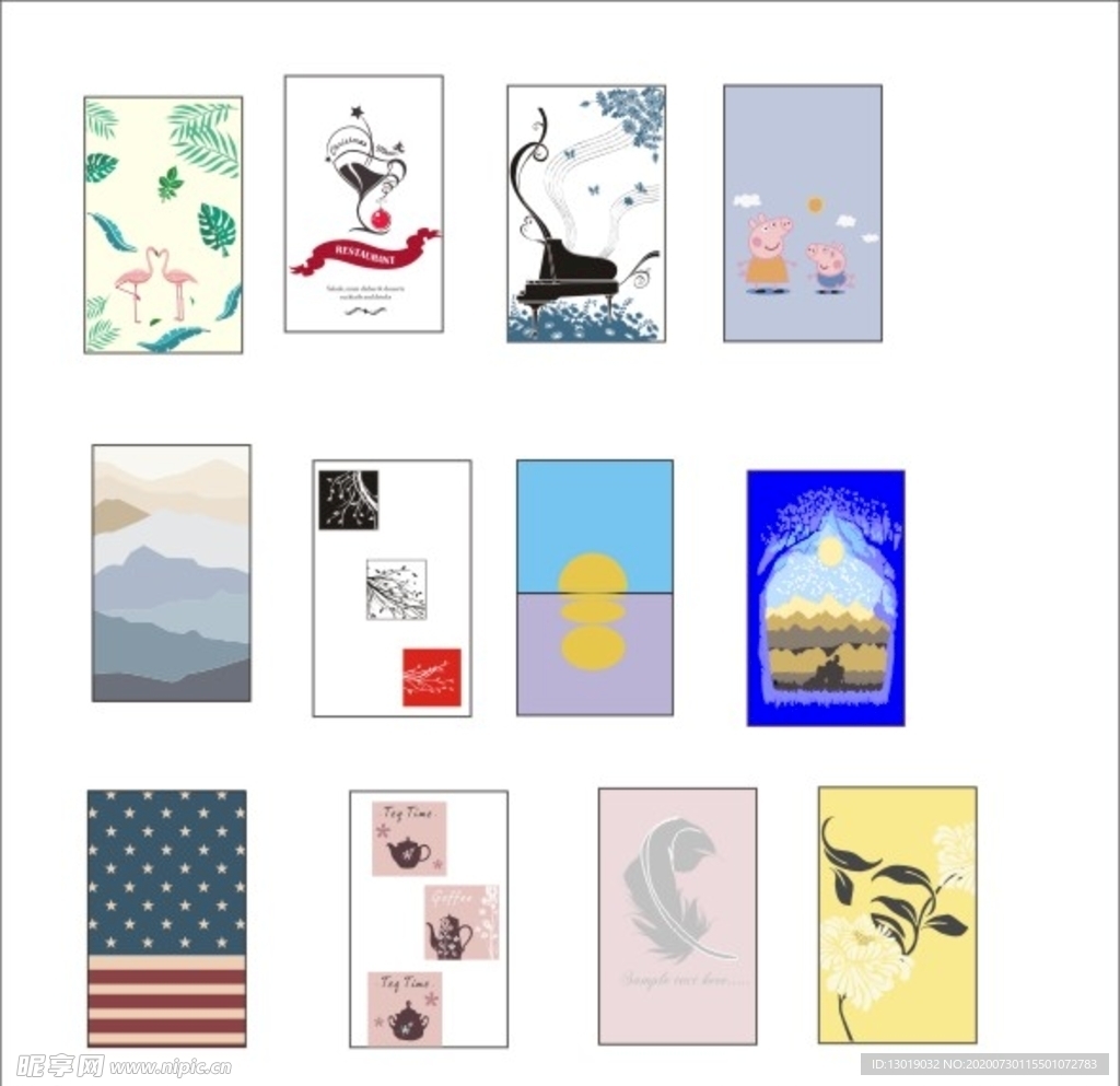 矢量图合集 硅藻泥矢量图