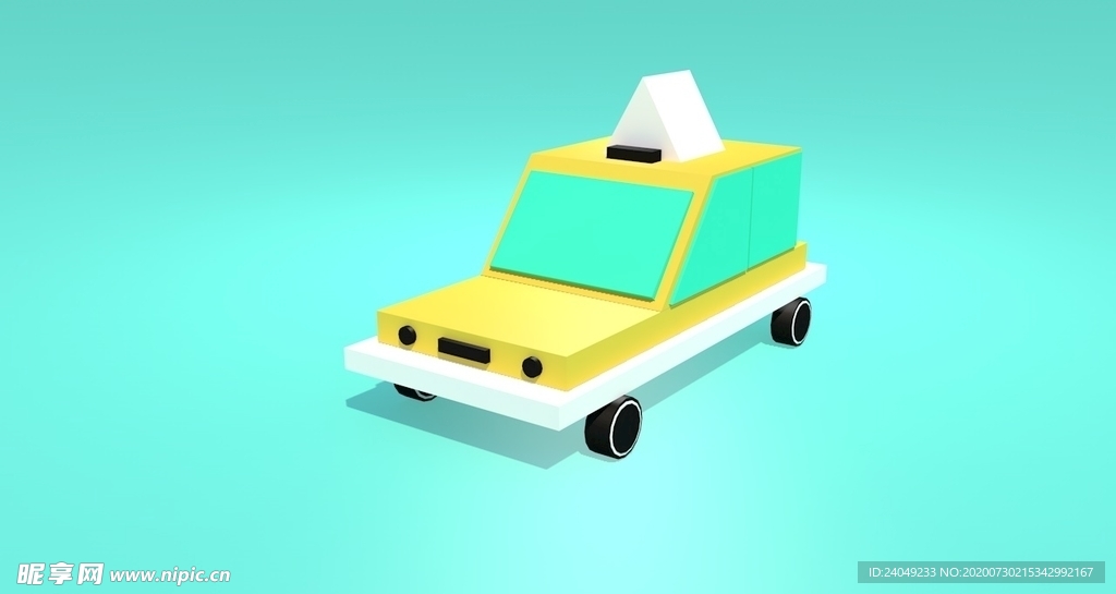 立方体小汽车模型