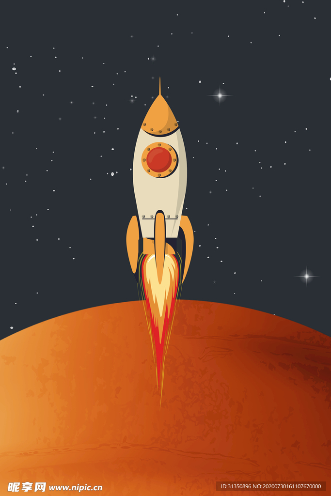 新中式飞机火箭爱马仕橙色装饰画