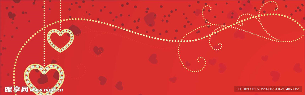 矢量红心背景