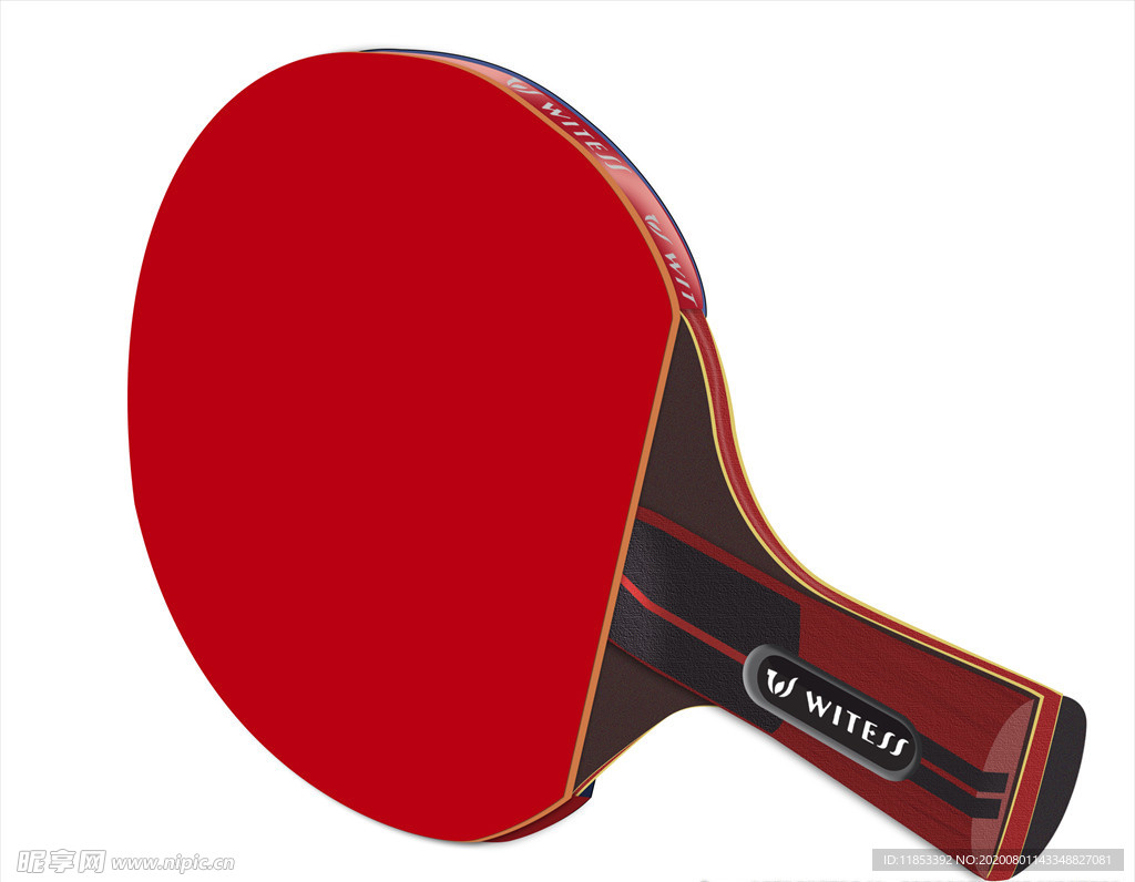 乒乓球拍侧面手绘原创