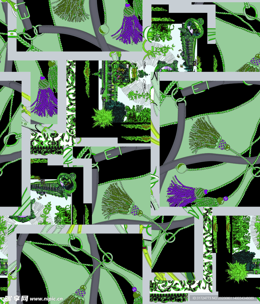 大牌 复古 数码印花 男装女装