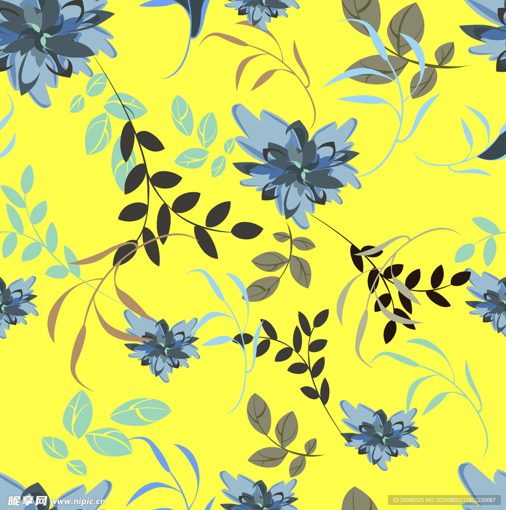 小碎花 大牌 数码印花 设计