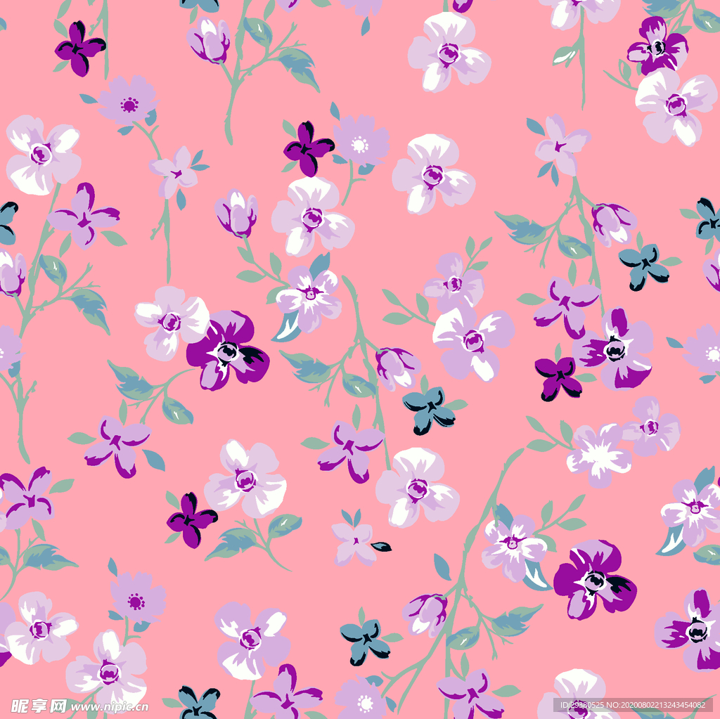 小碎花 大牌 数码印花 设计