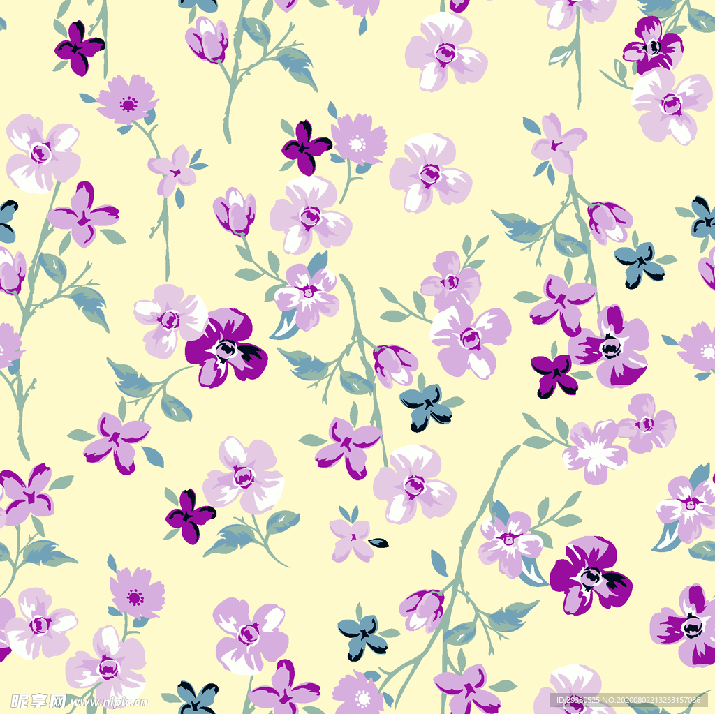 小碎花 大牌 数码印花 设计