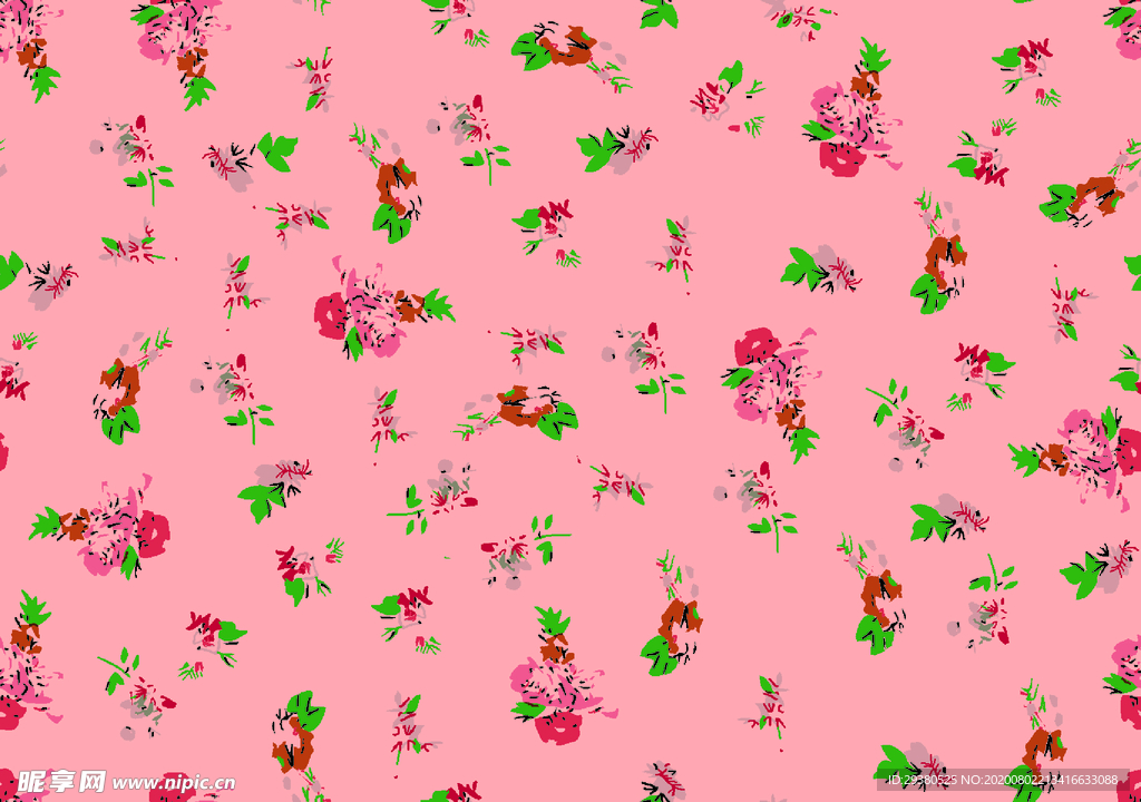 小碎花 大牌 数码 印花 花卉