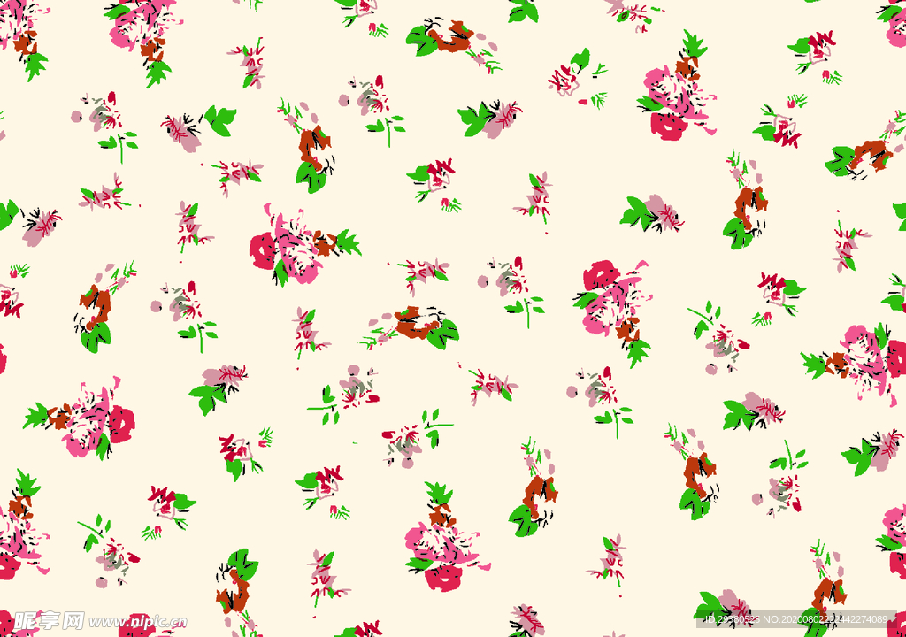 小碎花 大牌 数码 印花 花卉