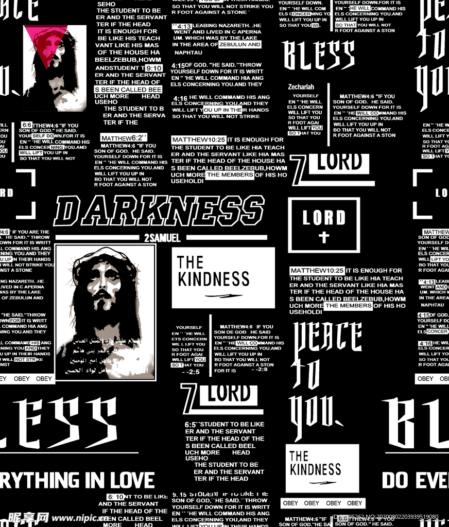 大牌 人头 字母 花 线条