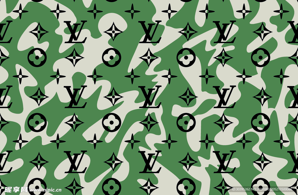 大牌 lv 迷彩 男装 数码印