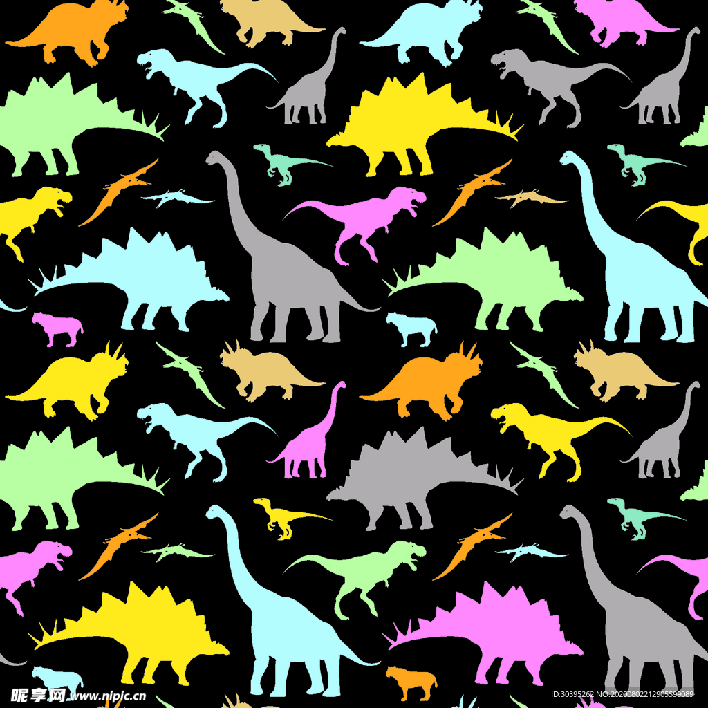 童装 恐龙 霸王龙 数码印花