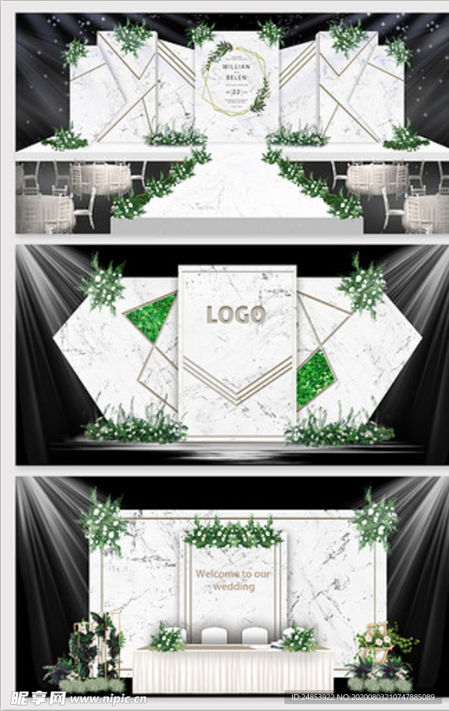 大理石婚礼效果图图片