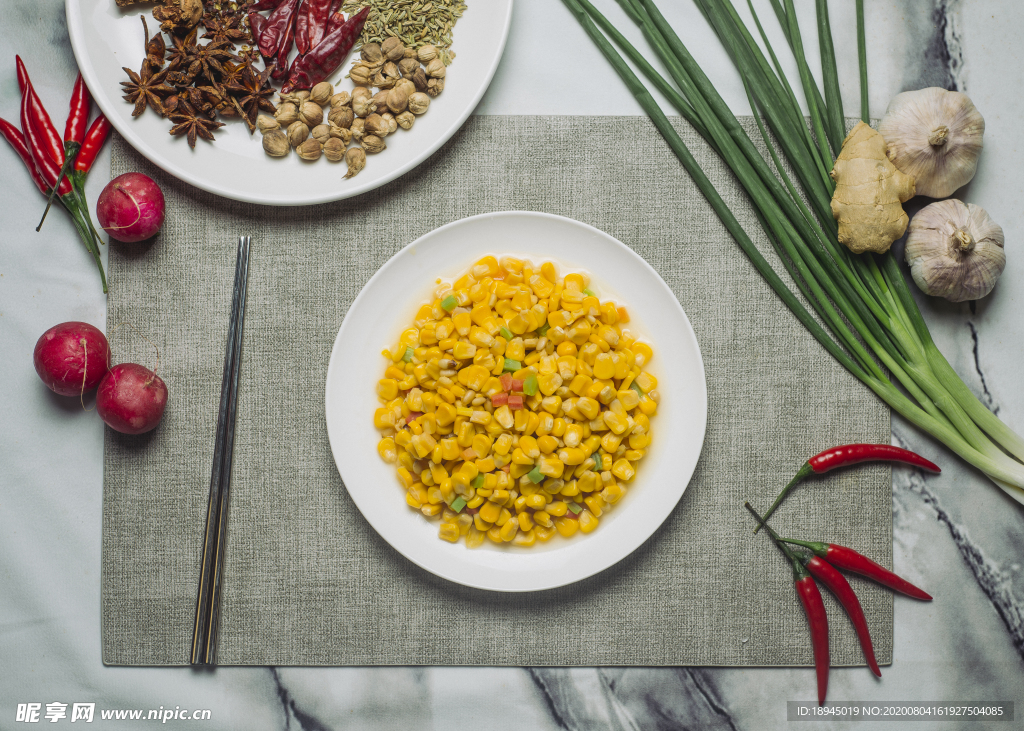 小炒玉米粒摄影