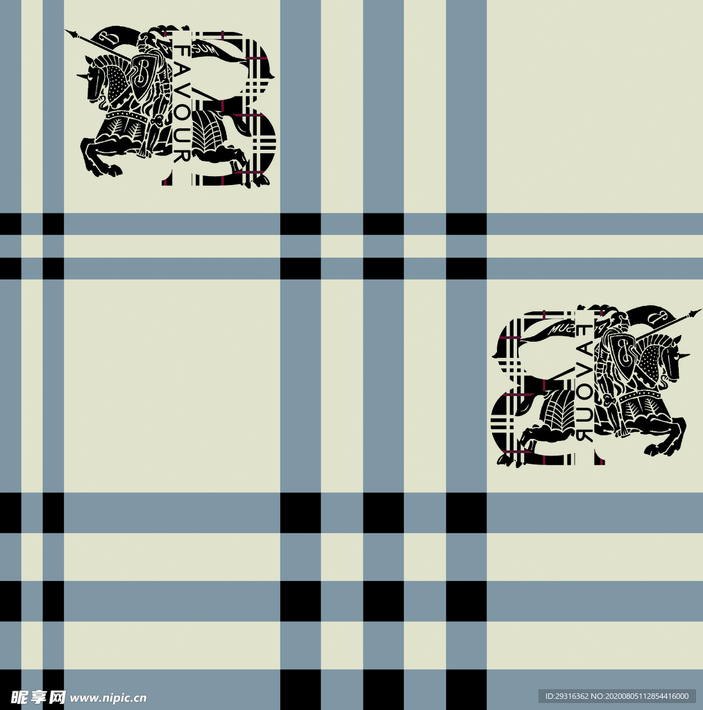大牌 巴宝莉 格子 数码印花