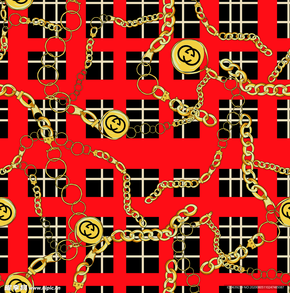 红色古驰链条