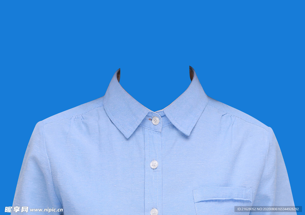 正装蓝衬衫