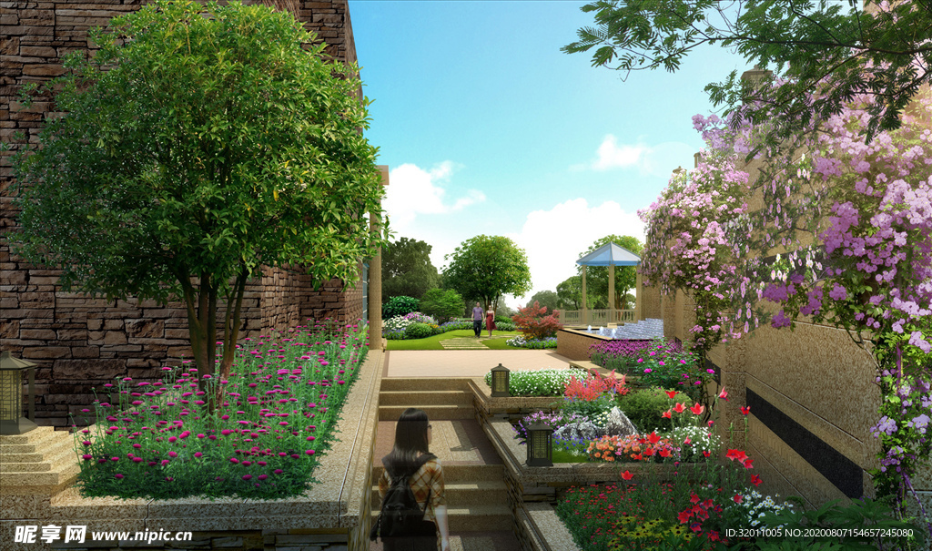 别墅景观效果图