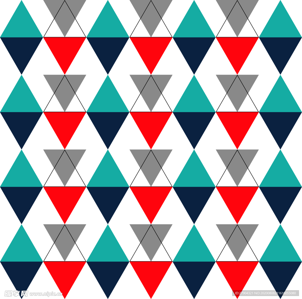 北欧无缝几何拼接图案