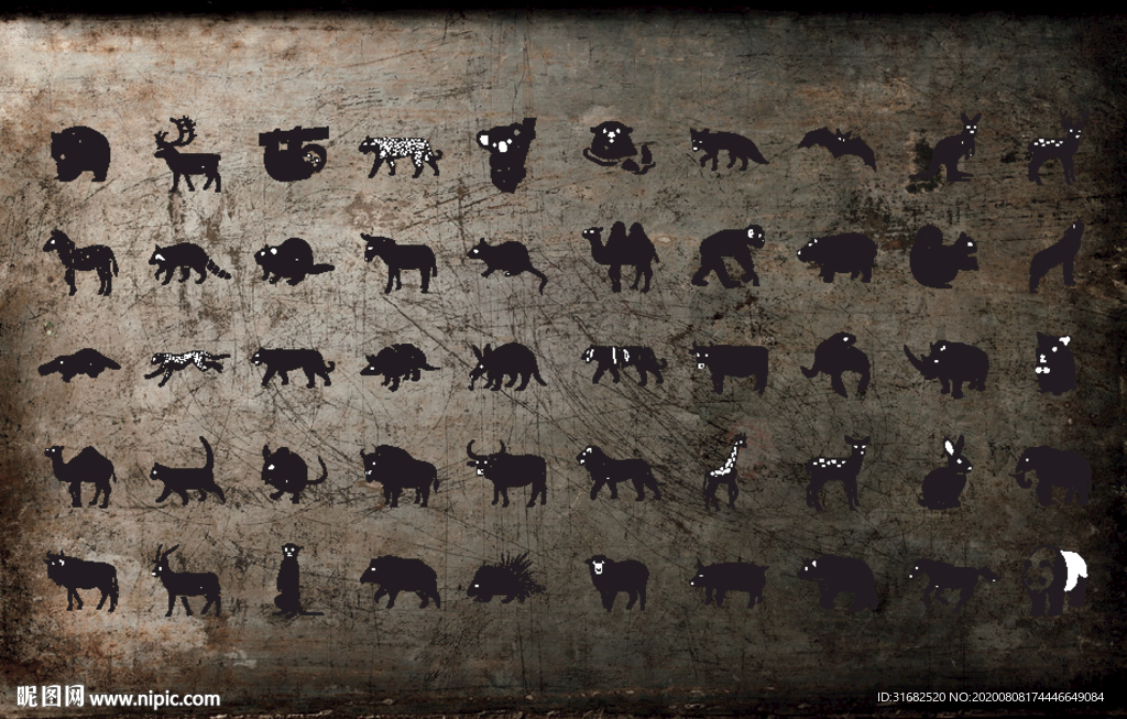 哺乳动物矢量剪影合集