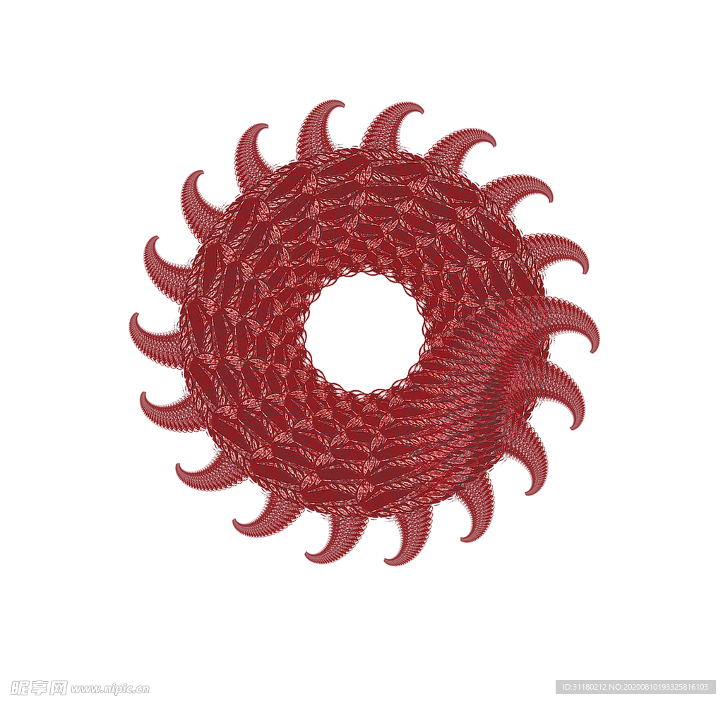 旋转 图案 红色 花纹 设计