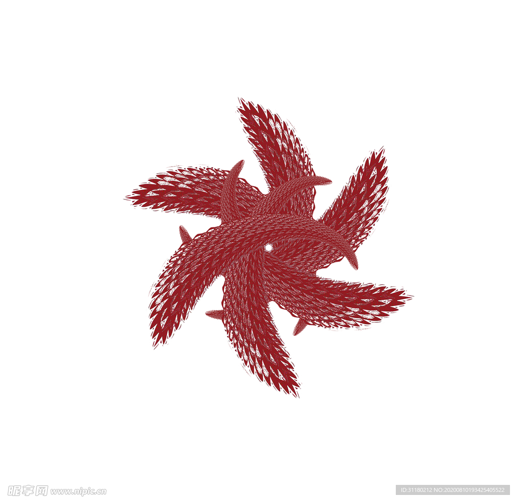 旋转 图案 红色 花纹 设计